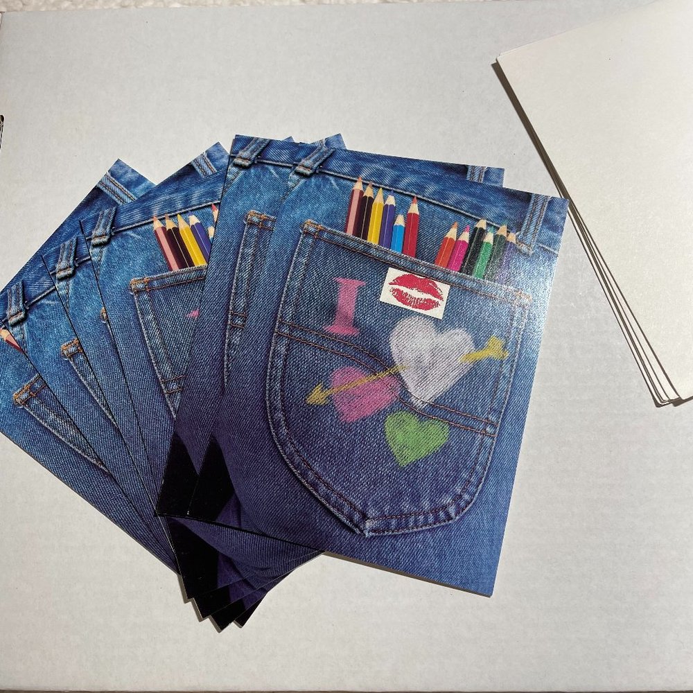 Vintage 1985 Pockets of Love Valentines Greeting Cards Lot of 6 Unused